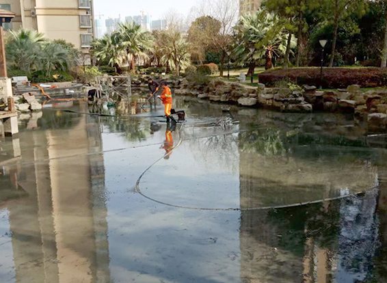 颍上景观池淤泥清理